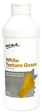 Mont Marte Gesso 500ml – Bianco – Primer universale ideale per Acrilico e Vernici ad Olio – Primer perfetto per la Tela