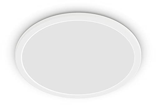 Philips LED Badezimmer Deckenleuchte Superslim, weiß, 15W, neutralweißes Licht 4.000K, 3 Lichteinstellungen - dimmen ohne Dimmer, IP44 Schutz, Einzelpack