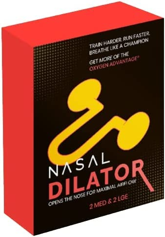 OXYGEN ADVANTAGE Nasal Dilators for Athletes | 2X MED & 2X LGE Nose Breathing Aids for Sportspersons | Enhanced Airflow for Better Performance | Nasal Valve Dilator