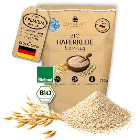 Deutsche Bioland Haferkleie 750g mit Keim Proteinreich hoher Ballaststoffgehalt