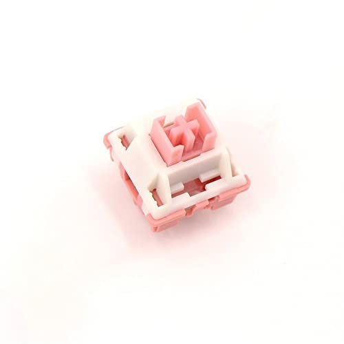 DucKey Outemu Cream Switch, 5-Pin Pre-lubed RGB Linear Silent Clicky Switch for Benutzerdefinierte Mechanische Gaming Tastatur (Color : Linear Cream Pink, Size : 70PCS)