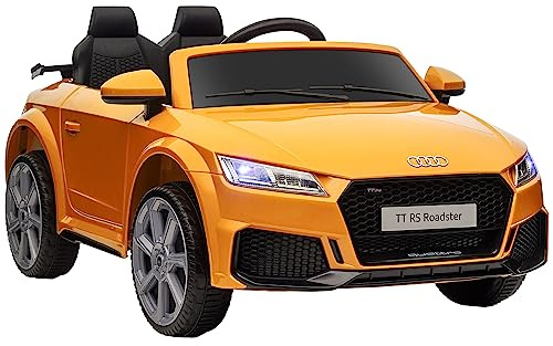 HOMCOM Audi TT RS Licensed 12V Kids' Electric Ride on Car for Kids Yellow