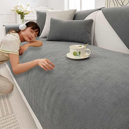 YWQJL Sofa Überwurfdecke I Form Decke Ecksofa U-Form Wasserdicht Sofaschoner rutschfest 1 2 3 4 Sitzer Sofaüberwurfdecke Wasserdicht Für Hunde Sofadecke,E-110x240cm