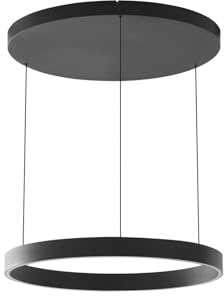 Lucande LED Philine dimmbar (Modern) in Schwarz (1 flammig,) Wohnzimmerleuchte