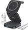 AC Island 5 in 1 Wireless Charging Station, Foldable Mag-safe Charger Stand, Travel Wireless Charger for iPhone 16/15/14/13/12 Series, Apple Watch S1-9/Ultra 2, for Airpods 3/2/Pro (Black)