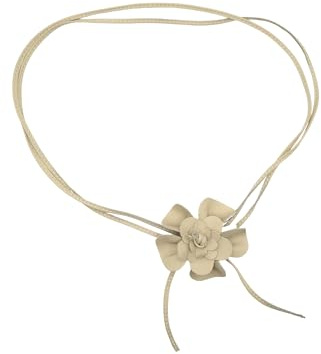 collezione alessandro Bindegürtel Blüte Lederband mit echt Leder Blüte
