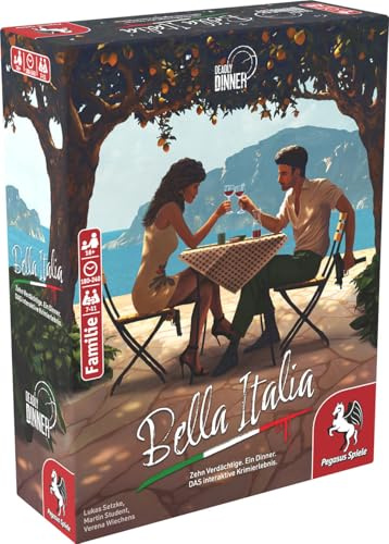 Pegasus Spiele Deadly Dinner - Bella Italia, Rot, Weiß, Grün, Schwarz, Dunkelblau