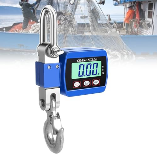 Báscula De Grúa Electrónica Portátil Con Dispositivo Antidesacoplamiento, Carcasa De Aluminio Fundido + Pantalla Lcd HD, Unidad Conmutable - Kg/Lb/N,500kg-Blue