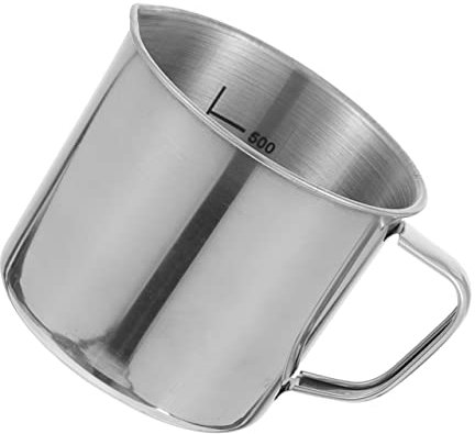 OKUMEYR Taza Medidora De Acero Inoxidable Tazas Medidoras De Química Vaso Medidor 500ml Fácil De Limpiar
