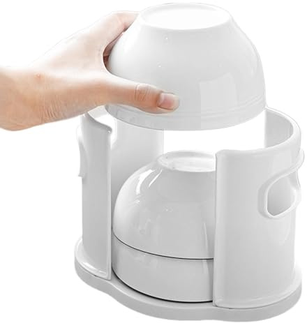 Escurridor de vajilla, Estante para Cuencos y Platos, Soporte para Platos con asa, Estante para Cuencos para Cocina, organización de Cocina para encimera, Estante para Platos con asa para Cocina