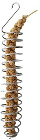 2 Pieces Mangeoire Suspendue pour Perroquet - 25CM Millet Oiseaux Mangeoire, Supports De Millet pour Cage À Oiseaux, Panier De Nourriture pour Perroquet, Fruits, Fruits, Légumes, Blé, Perroquets