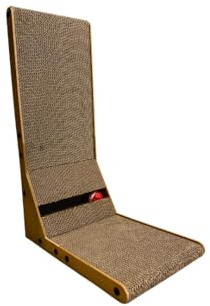 A CA MIA Rascador para Gatos con Forma de L Medidas 60 x 40 x 25 cm, Grosor de 3 cm, rascador Vertical con Bola de Juguete, para Paredes y Esquinas.
