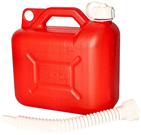 KOTARBAU® Benzinkanister aus Kunststoff mit Ausgießer für alle Kraftstoffarten 5L
