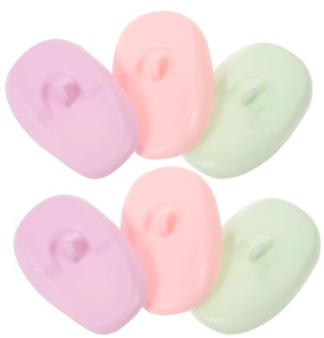 Beavorty 3 Pairs Silicone Ear Covers for Hair Dyeing Waterproof Ear Protectors Reusable Earmuffs for Hair Styling Suitable for Salon Use