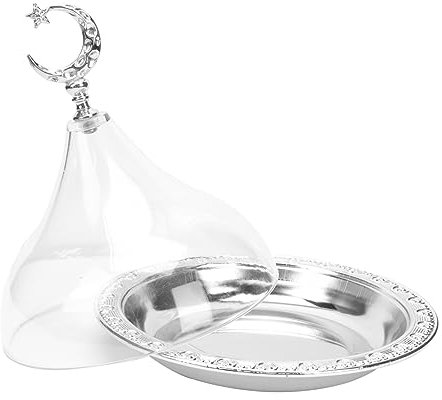 Homoyoyo Elektrisches Rostfreies Eisensnack-serviertablett Mit Mond-stern-acryl-deckel Platzsparend Vielseitig Für Kuchen Dessert Obst Lebensmittelecht Leicht Zu Reinigen