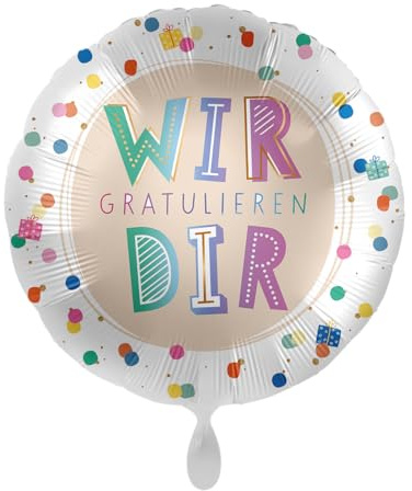 Folieballong * vi graverar dig * som dekoration och present till födelsedag och klarat testet | storlek: 43 cm | festdekoration, ballongballong