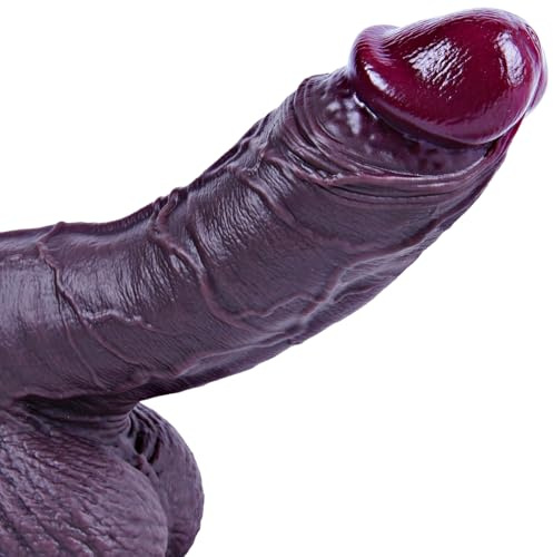 Dildo réaliste géant courbé de 25,5 cm, grand dildo en silicone, dildoanal XL épais, large dildopoint G, granddildo noir avec ventouse puissante, jouet pour hommes et femmes