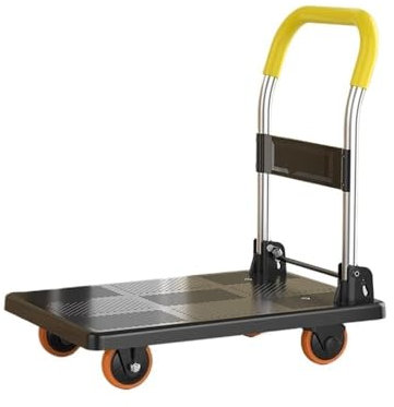 Gorilla Cart, Folding Trolley Lightweight Hand-pull Flatbed Trolley Household Hand-pushed Transport Trolley Express Delivery Portable Trolley Cargo Trailer,Versatile Garden & Yard Cart for All Season