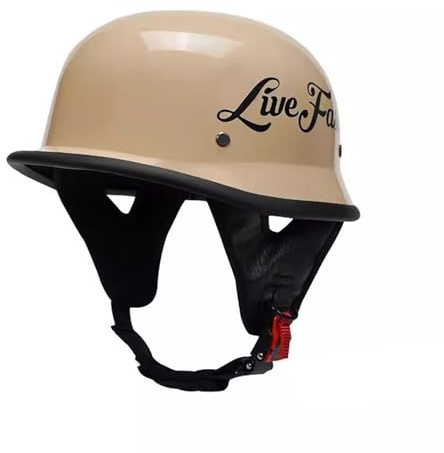 VVPEC retrò Casco Scodella Portatile Mezzi Caschi Jet, Mezzo Elmetto Moto retrò Vintage Caschi Cromwell Caschi ECEDOT Omologato Casco A Scodella per Moto Chopper Scooter Motorino(6,XL=61~62cm)