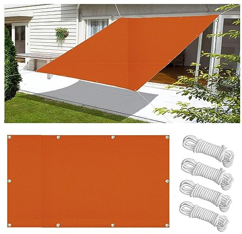 Vela Ombreggiante Vela Vela Ombreggiante Impermeabile 4 x 8 M Rettangolare per Esterni Protezione UV Parasole con Corde e Occhielli Perfetto per Giardino Balcone Terrazza