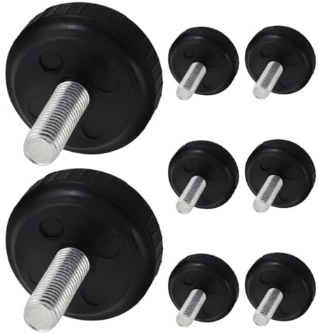 ifundom 8pcs Treadmill Mat Pads for Floor Protection Anti-vibration Rubber Feet Fitness Equipment Mounting Bolts Thumbscrew for Workout Machines