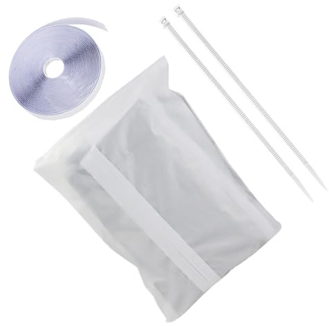 Kit di ventilazione per finestra di aria condizionata portatile, set di sigillatura per asciugatrice, kit per finestre senza foratura, con chiusura e cerniera, per asciugatrice per biancheria in casa