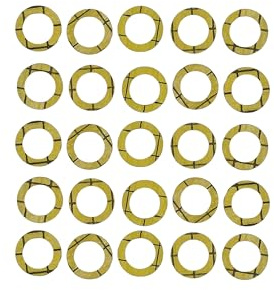 Guarnizione Piana Flessibile 3/4, 24 × 16 × 2 mm, 25 Pezzi, 350 °C
