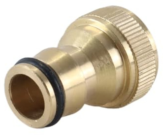 Alide Conector hembra de latón de 1/2 para grifo - Adaptador roscado para manguera de jardín con sello hermético, accesorio universal para exteriores para uso en césped y jardín
