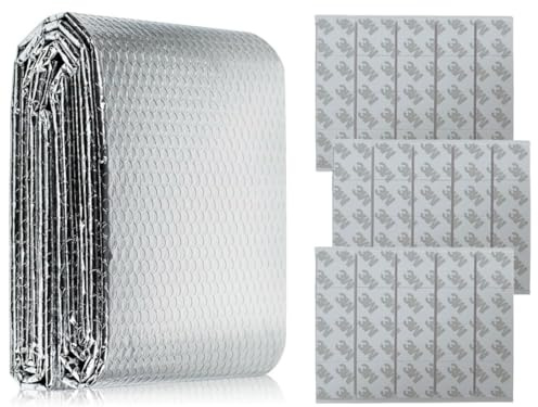 Isolant Thermique en Aluminium,Feuille Réflecteur de Radiateur,Film Isolant Thermique,Film Isolant,Panneaux Réflecteurs de Radiateur,Feuille de Radiateur D'Isolation Réfléchissante,(5m×60cm)