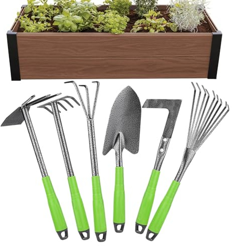 Kit d'Outils de Jardinage à Main - 6 Pièces en d'Aluminium Robuste Portable Multifonction | Outils de Jardin à Main pour Planter et Creuser | pour L'entretien des D'intérieur