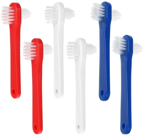 KNUIUYY 6 PCS brosses à dents pour prothèses dentaires, mini brosse à dents, tête de brosse à double angle, brosses de nettoyage de prothèse portable, Outil Nettoyage pour prothèses dentaires