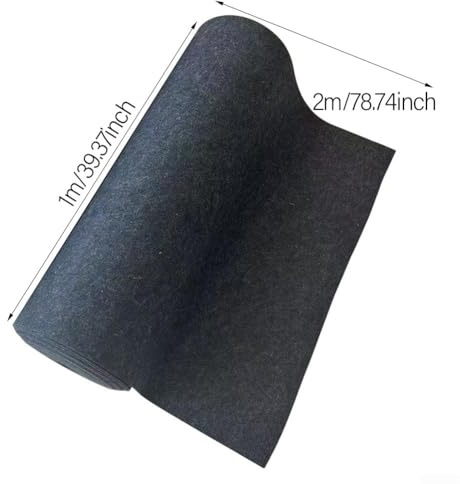 Garage Floor Oil Absorbent Mat Non Slip Felt Drip Tray Rubber Backed Workshop Rug Anti Seepage Liquid Barrier for Car Maintenance and Vehicle Leak Protection Grey(2 m * 1 m)
