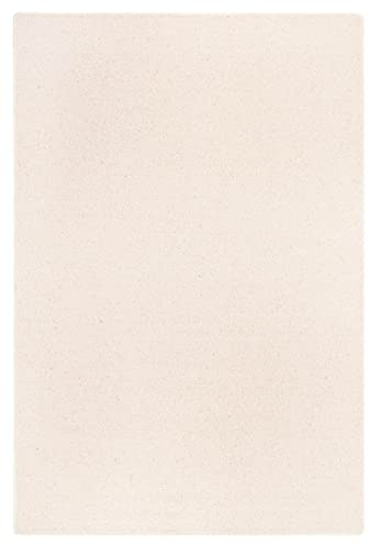 -LUXOR- living Wollteppich, Teppich Läufer aus 100% Schurwolle, Flachgewebe, Webteppich für Wohnzimmer, Essezimmer, Schlafzimmer, Creme, 133 x 190 cm