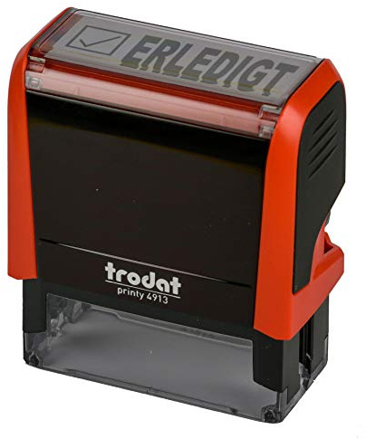 Trodat Printy 4913 feuerrot ERLEDIGT SCHWARZ