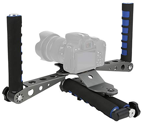 BigKing Aluminium Alloy Foldable DSLR Camera Shoulder Rig, Single Handle Stabilizer, Multi-function, Easy Carrying, 1/4 Inch Screw, Camera, Camcorder, All Kinds Video Recording Equipment Compatible