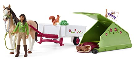 SCHLEICH 42533 Horse Club Sarahs Campingausflug, ab 5 Jahren, Horse Club - Spielset, 12 Teile