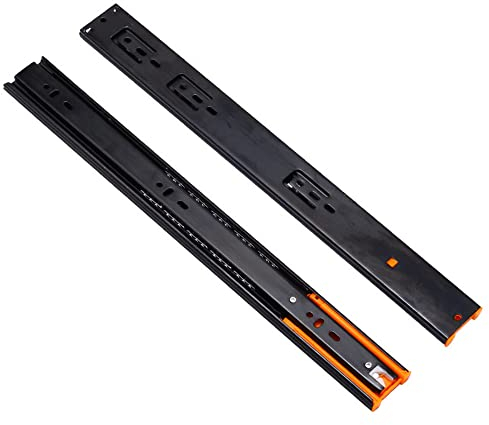 aulyun 2 Paar (4 Stück) Kugellager Schubladenschienen softclose 400mm, Vollauszug mit selbsteinzug schwere Belastbarkeit 45 kg