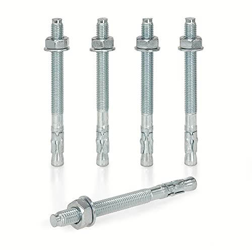 KM TRADE Bolzenanker - Schwerlastanker aus verzinktem Stahl mit ETA Zulassung, Option 7 - M10 x 120 mm, fixierbare Dicke: 50 mm - 1 Stück