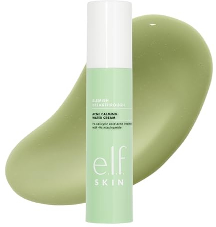 e.l.f. SKIN Blemish Breakthrough Calming Water Cream, Lightweight Blemish-Fighting Face Moisturiser, Prevents New Blemishes & Calms Skin