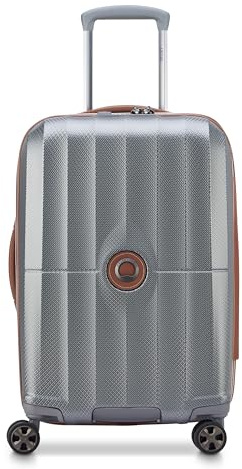 DELSEY PARIS St. Tropez Hartschalenkoffer mit Erweiterungsfunktion und Rollen mit 360°-Drehung, Platin, 3-Piece Set (21/24/28)