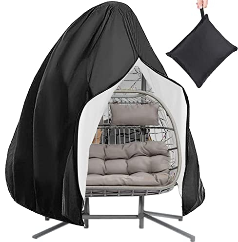 Hängesessel Abdeckung 200x230cm, Abdeckplane hängesessel schutzhülle Abdeckhauben mit PU-Überzug Hängekorb Hängestuhl Schutzhülle, 210D
