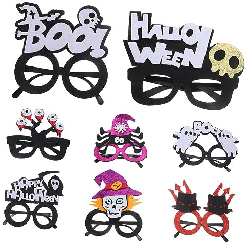 ABOOFAN 8stücke Lustige Halloween-Party-Brillen Foto-Requisiten Für Halloween-Events Accessoires Für Partys Und Dekoration