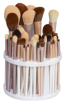 Organizador Brochas Maquillaje Caja Maquillaje, 49 Agujeros Porta Brochas Maquillaje, Desmontable Organizadores Pincel Belleza, para Delineador de Ojos/Delineador de Labios, Mesas de Maquillaje