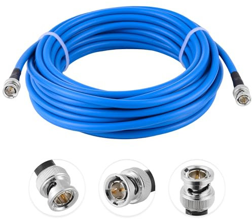 Vecys BNC Cavo SDI BNC Maschio-maschio 1694A Cavo Coassiale Digitale Seriale a Bassa Perdita 10M/32.8FT 1694A HD SDI 75 Ohm DAC Digitale Decodifica Asse Coax(Blu)