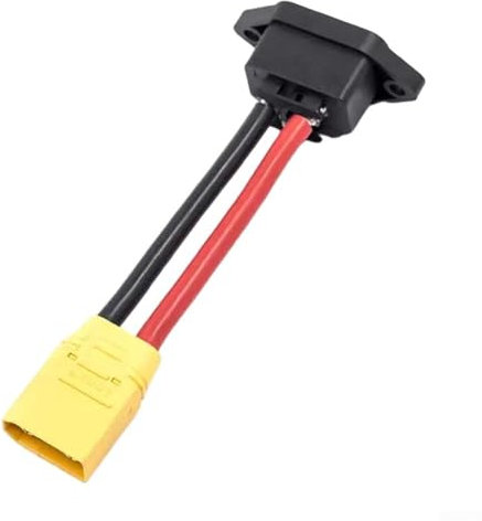 HEIBTENY XT90 Zu AC Elektroroller Drei Vertikale Ladebuchse E-Bike Steckerkabel Für E-Bike Akku Anschlussstecker Mit Kabel 48V/36/72V E-Bike Steckdose Ladegerät(70MM)