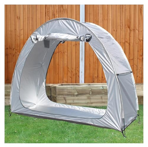 YSMSMZJK 2 PCS Storage Sheds Can Be Spliced Outdoor Bike Storage for 2/3/4/5 Bikes Plastic Outdoor Shed,Silver