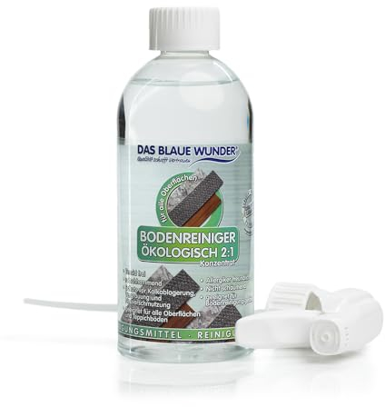Das Blaue Wunder Bodenreiniger 2 in 1 Konzentrat | reinigend & schützend | für alle Böden und Teppichböden | auch geeignet für Bodenreinigungsgeräte | nicht schäumend (1, 500 ml)