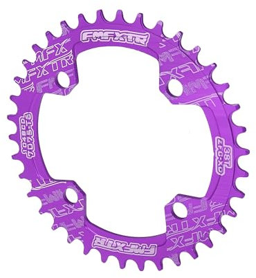 A ABSOPRO 38 Zähne 104 mm 4 Löcher Aluminiumlegierung Fahrrad Kettenradgarnitur Kettenblatt Kurbelgarnitur Zahnplatte lila Artikelaustausch