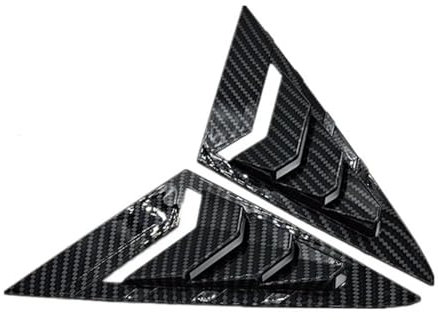 DZSMSRTG Spiegelabdeckungen Für VW Für Golf 7 MK7 MK 7,5 2013-2019 Auto Front Dreieck Fenster Lamellen Seite Blind Abdeckung Trim Vent Außenspiegelkappen(Kohlefaser)