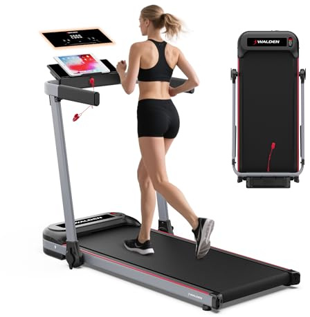 Walden Tapis Roulant Elettrico Pieghevole F2800 – Walking Pad per Casa e Ufficio, Motore 2.5 HP, Velocità 1–10 km/h, 12 Programmi, Display LCD, Fitness & Dimagrimento